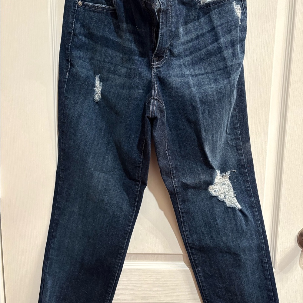 Women's Distressed Blue Jeans